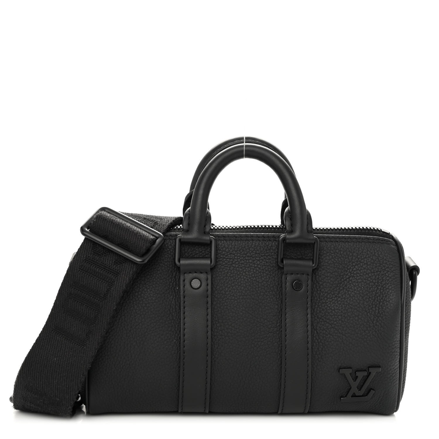 Louis Vuitton Grained Calfskin Aerogram Keepall XS Black 1 of 9