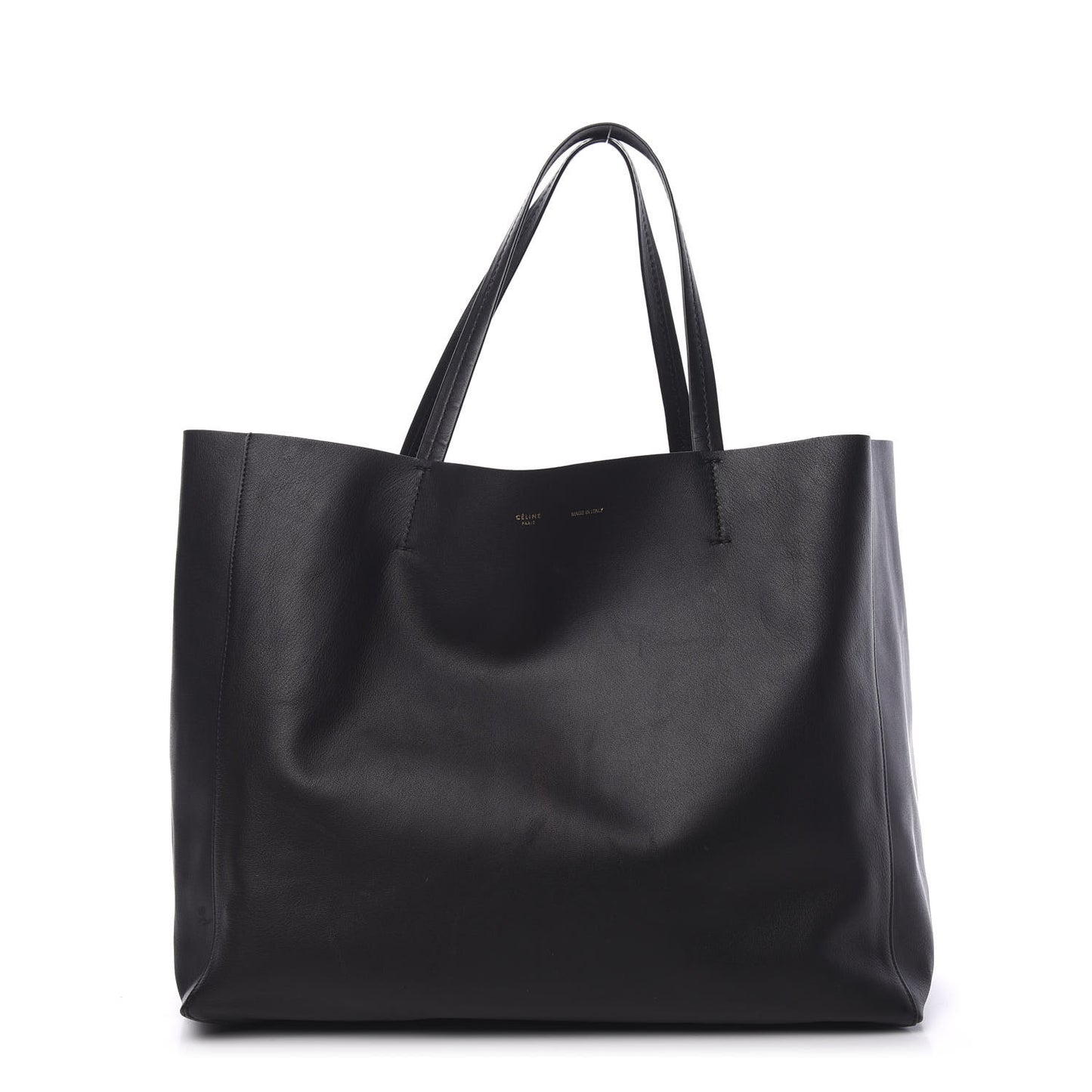 Lambskin Horizontal Cabas Black