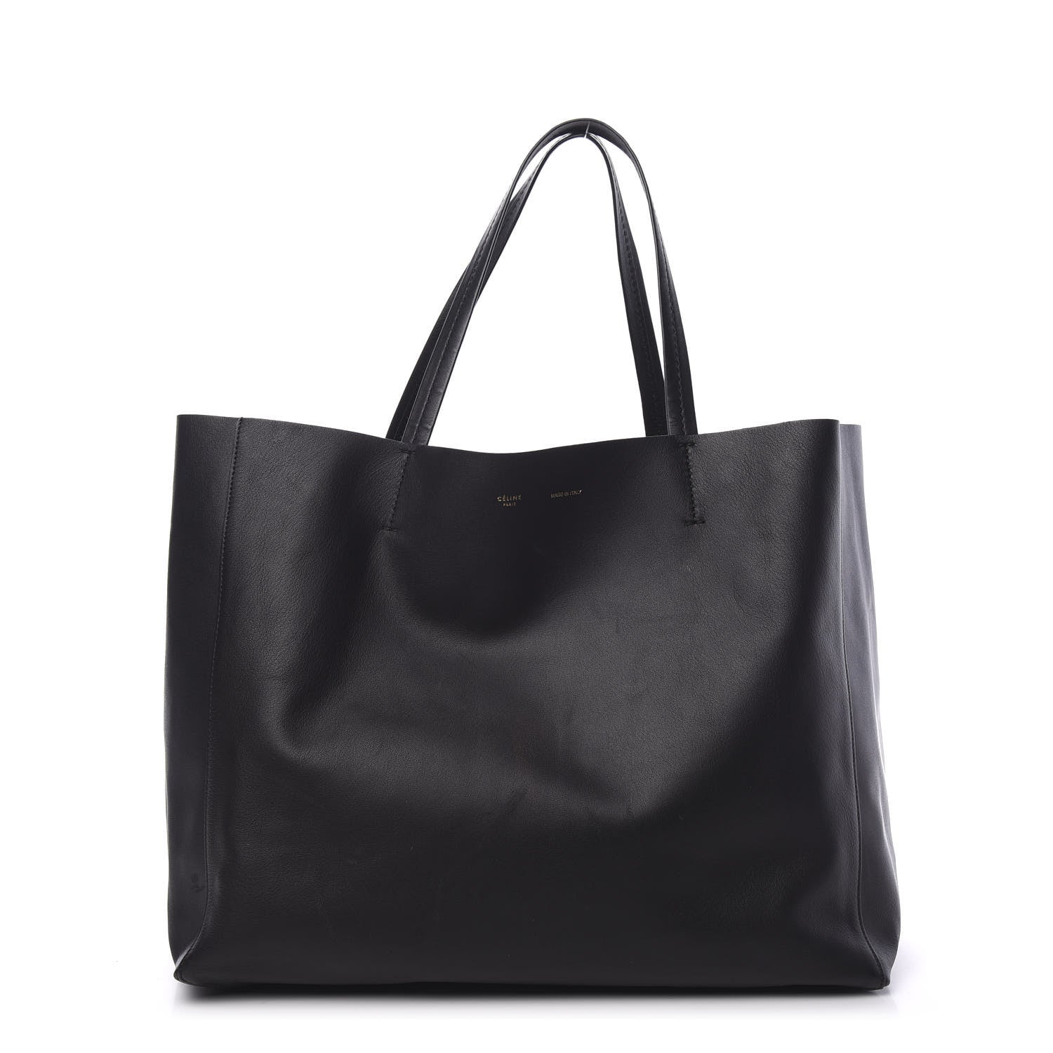 Celine Lambskin Horizontal Cabas Black 1 of 18