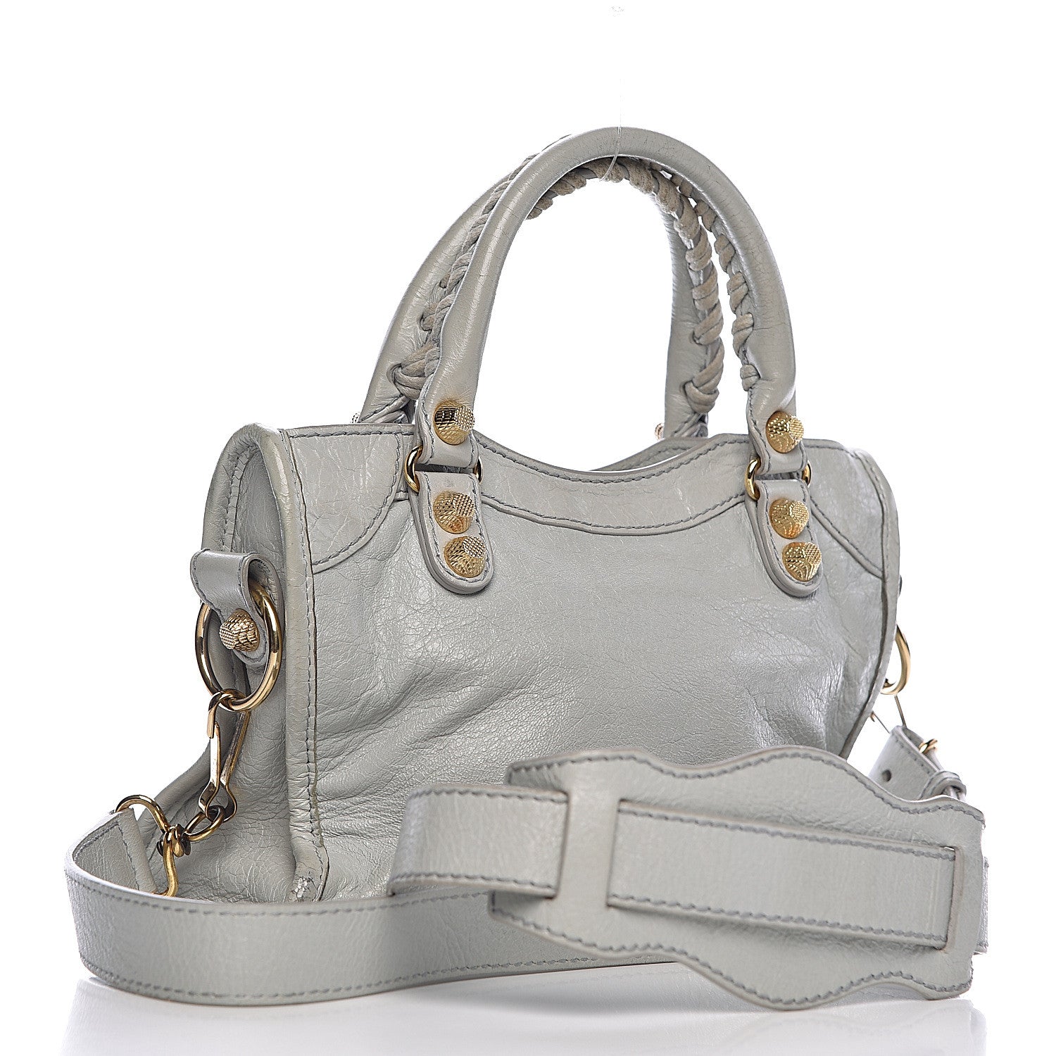 Balenciaga Agneau Giant 12 Gold Hardware Mini City Gris Melange 3 of 10