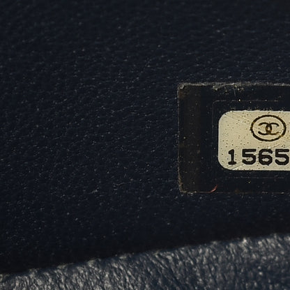 Chanel Caviar Quilted Jumbo Double Flap Navy Blue 8 of 20