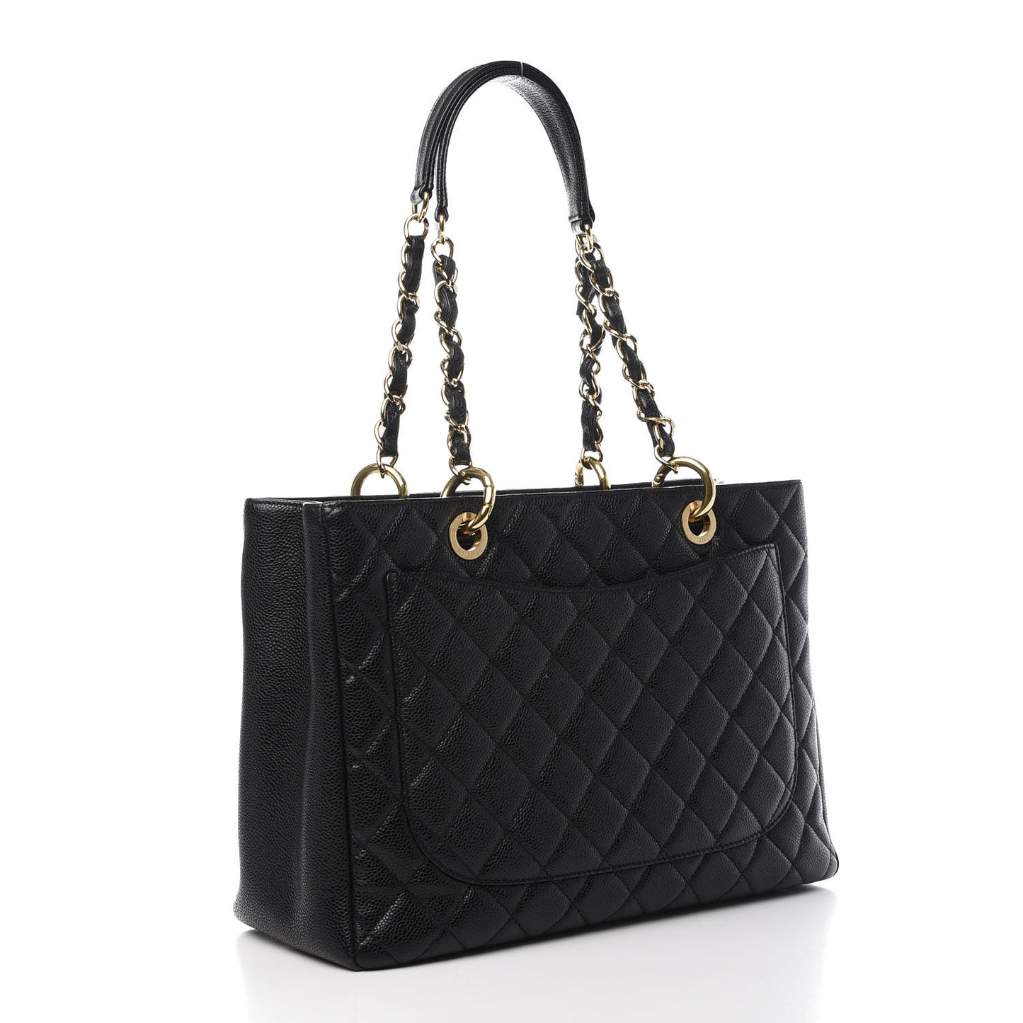 Caviar Quilted Grand Shopping Tote GST Black