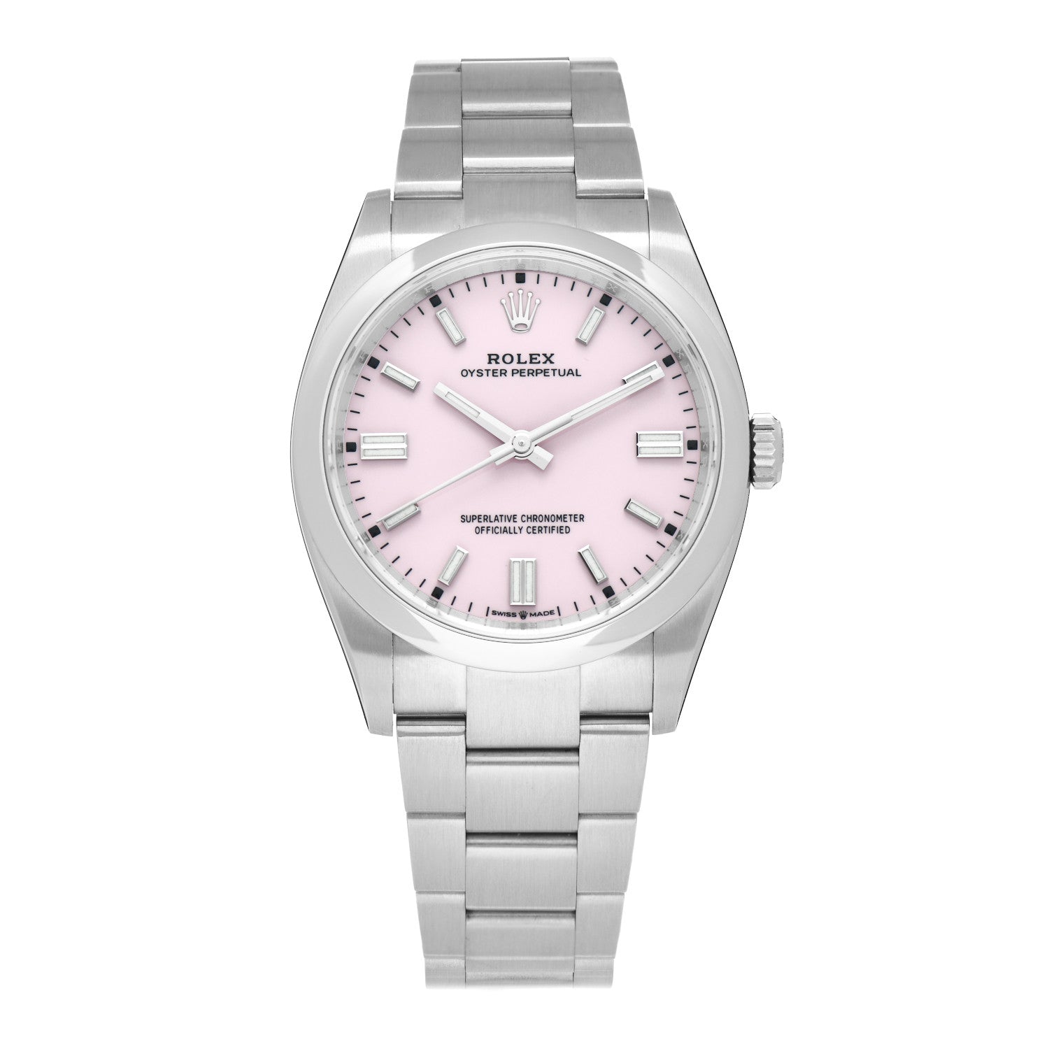 Rolex Stainless Steel 36mm Oyster Perpetual Watch Candy Pink 126000 1 of 5