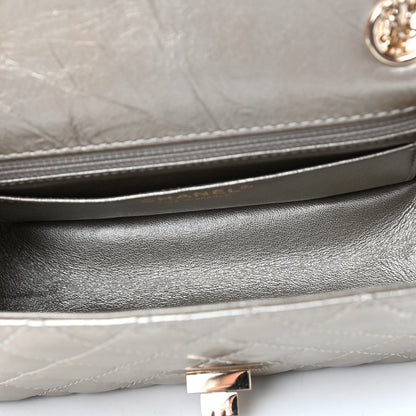 Chanel Metallic Aged Calfskin Quilted 2.55 Reissue Mini Flap Light Gold 4 of 4