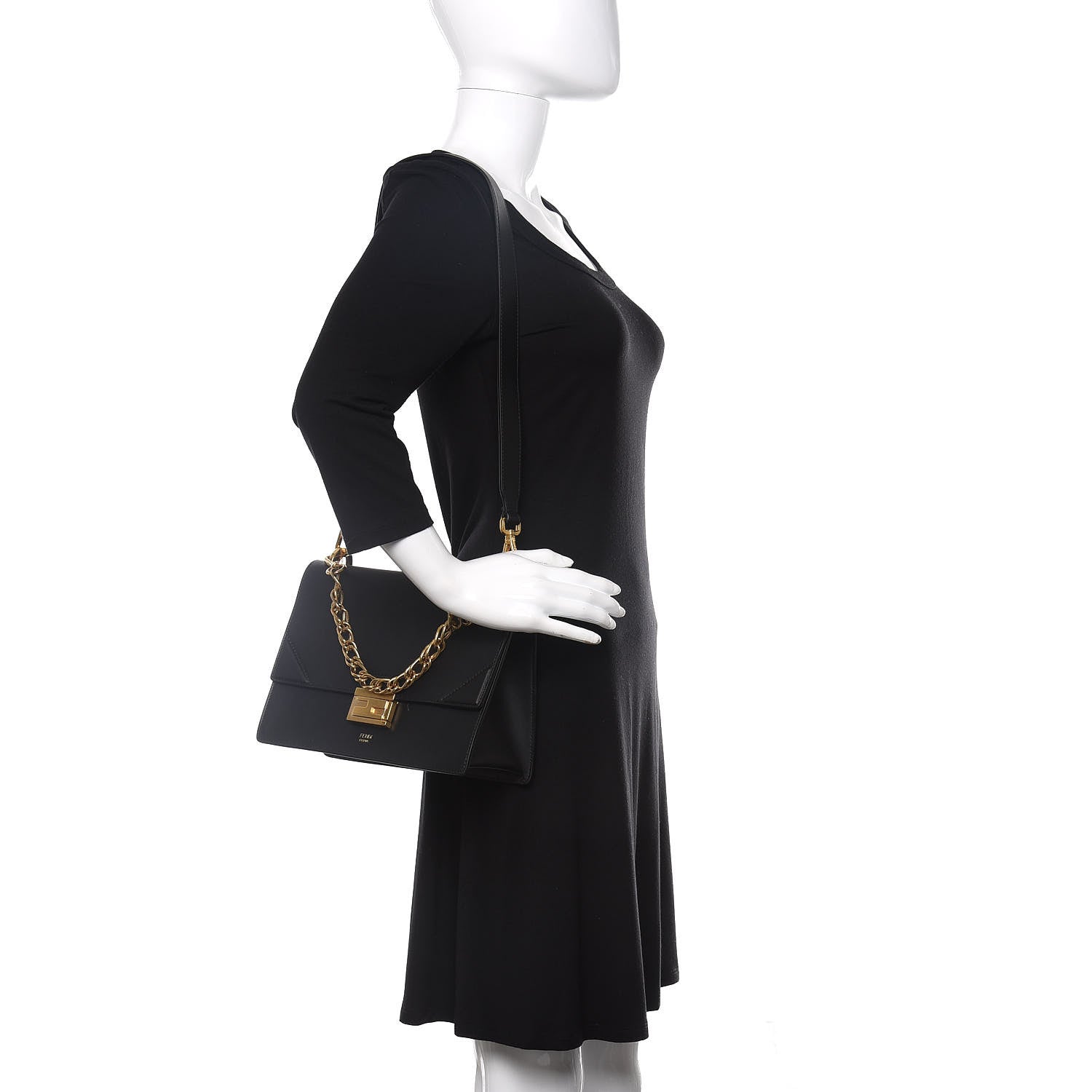 Fendi Vitello Grace Matte F is Fendi Kan U Shoulder Bag Black 2 of 10