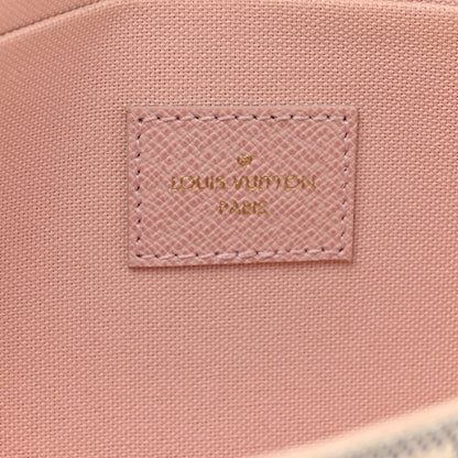 Louis Vuitton Damier Azur Pochette Felicie Chain Wallet Rose Ballerine 7 of 13