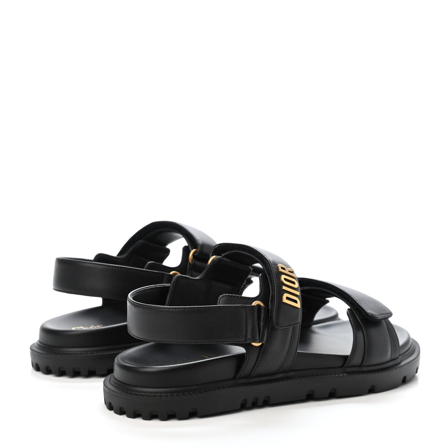 Lambskin Dioract 10mm Sandals 40 Black