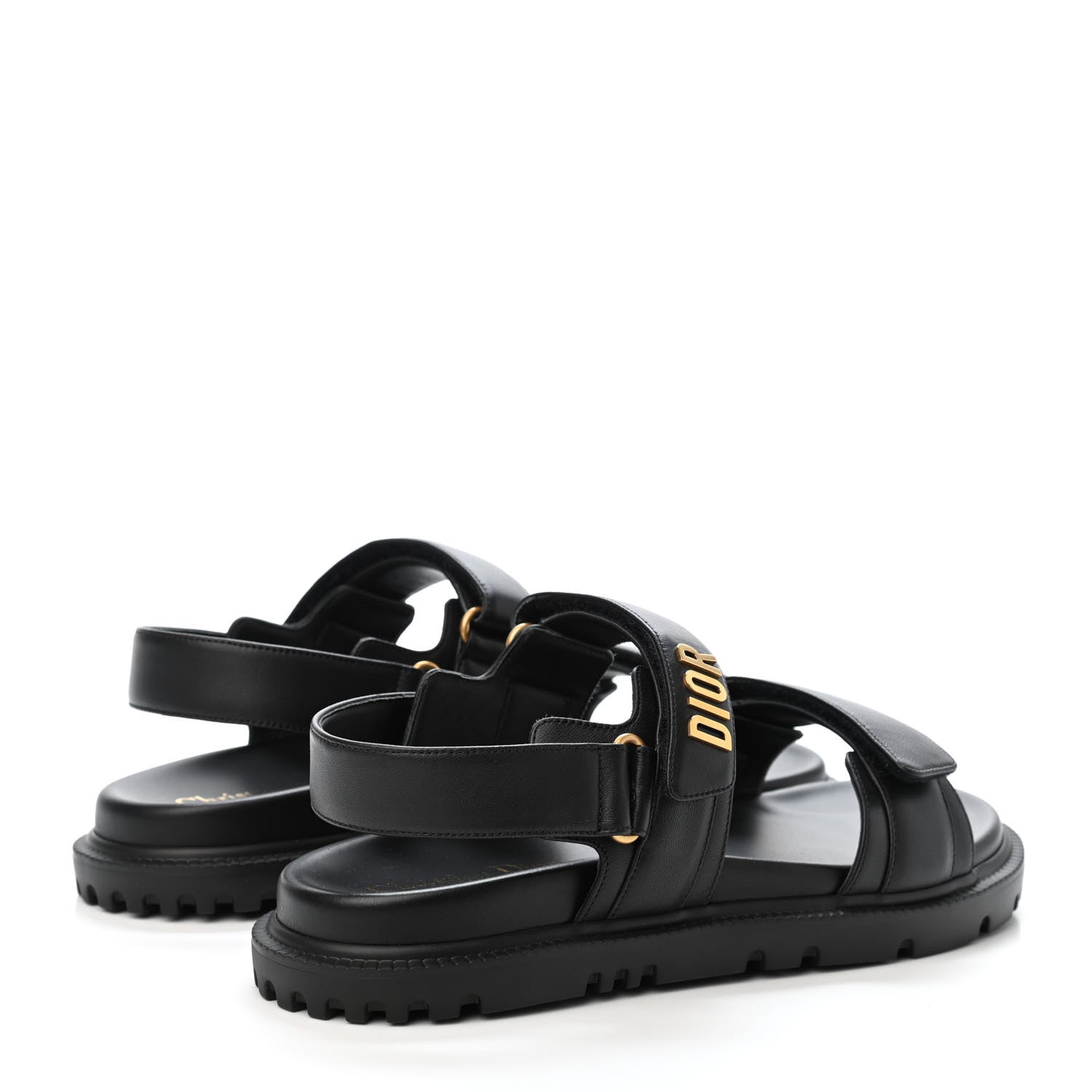 Christian Dior Lambskin Dioract 10mm Sandals 40 Black 3 of 4