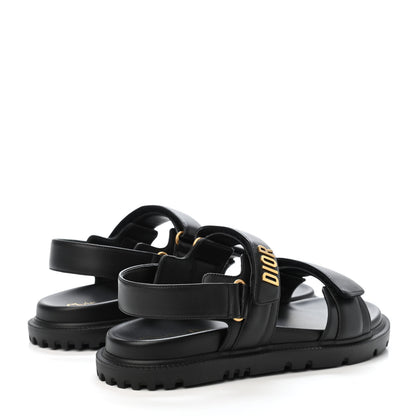 Christian Dior Lambskin Dioract 10mm Sandals 40 Black 3 of 4