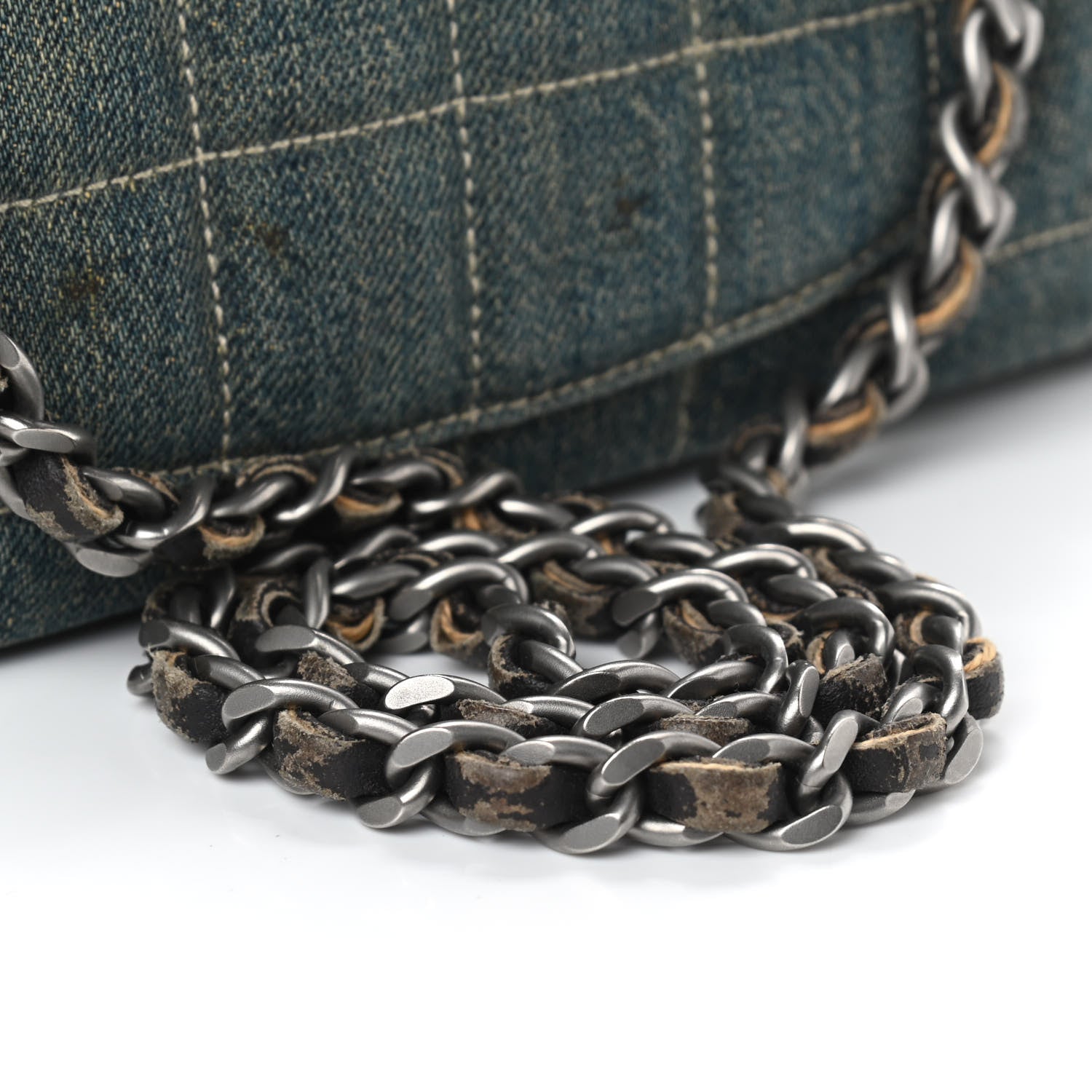 Chanel Denim Chocolate Bar Quilted Flap 10 of 18