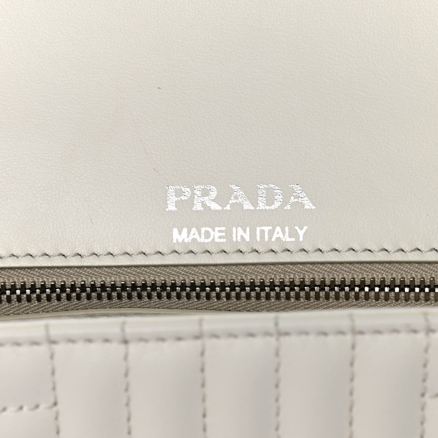 Soft Calfskin Impunture Diagramme Medium Chain Flap Shoulder Bag White
