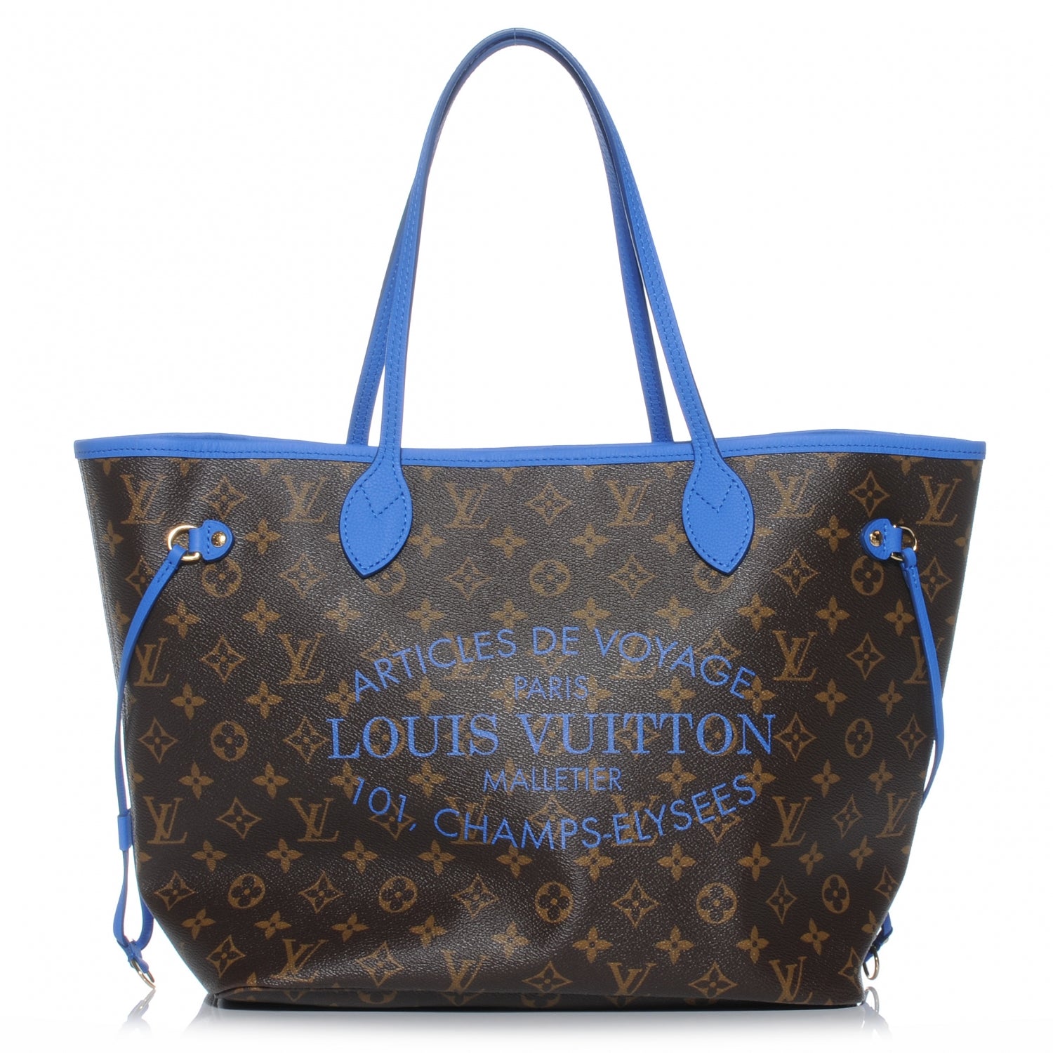 Louis Vuitton Monogram Articles de Voyage Ikat Neverfull MM Grand Blue 1 of 7