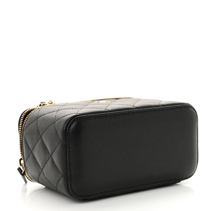 Chanel Caviar Quilted Small Vanity Case With Chain Black 4 of 11