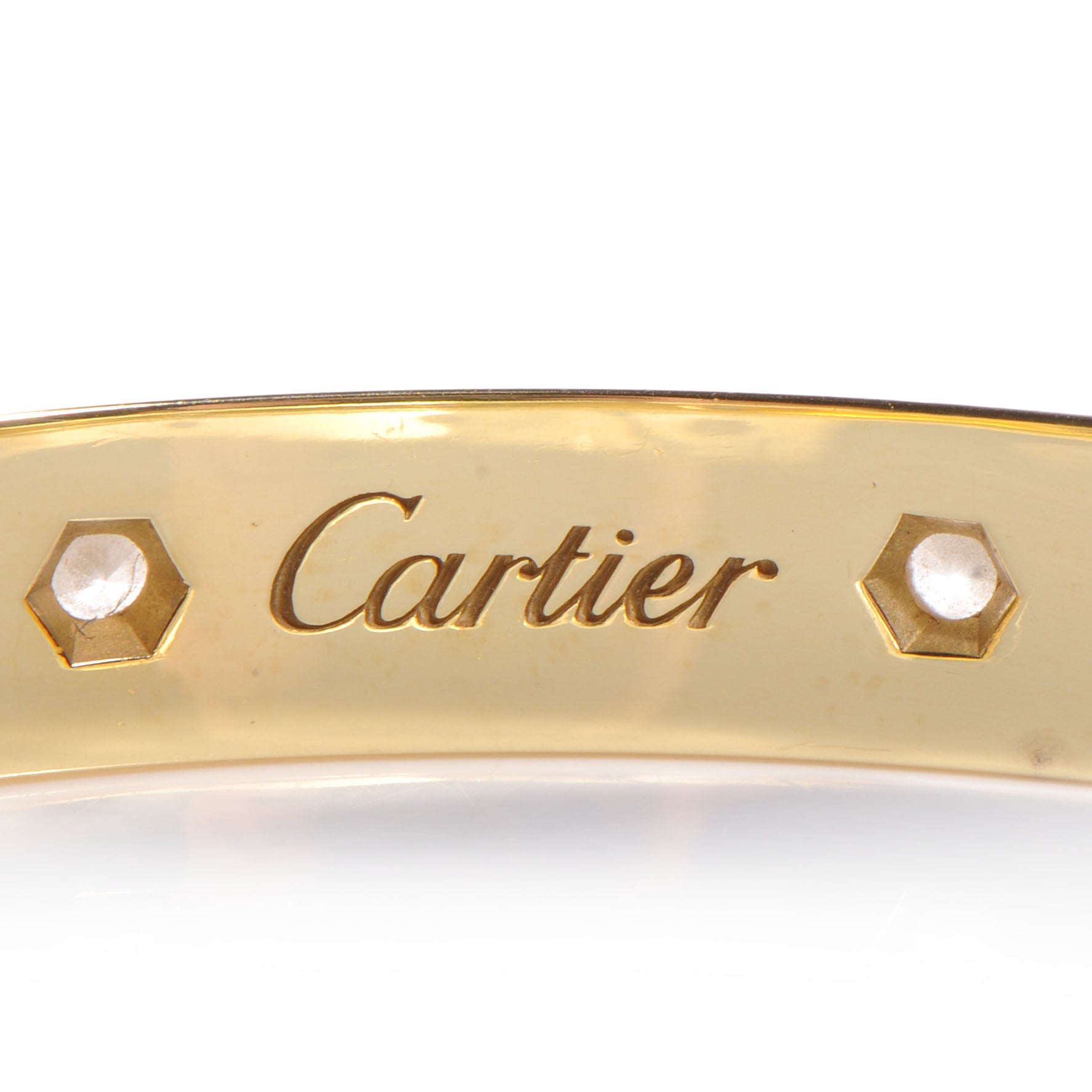 Cartier 18K Yellow Gold 10 Diamond LOVE Bracelet 17 5 of 7
