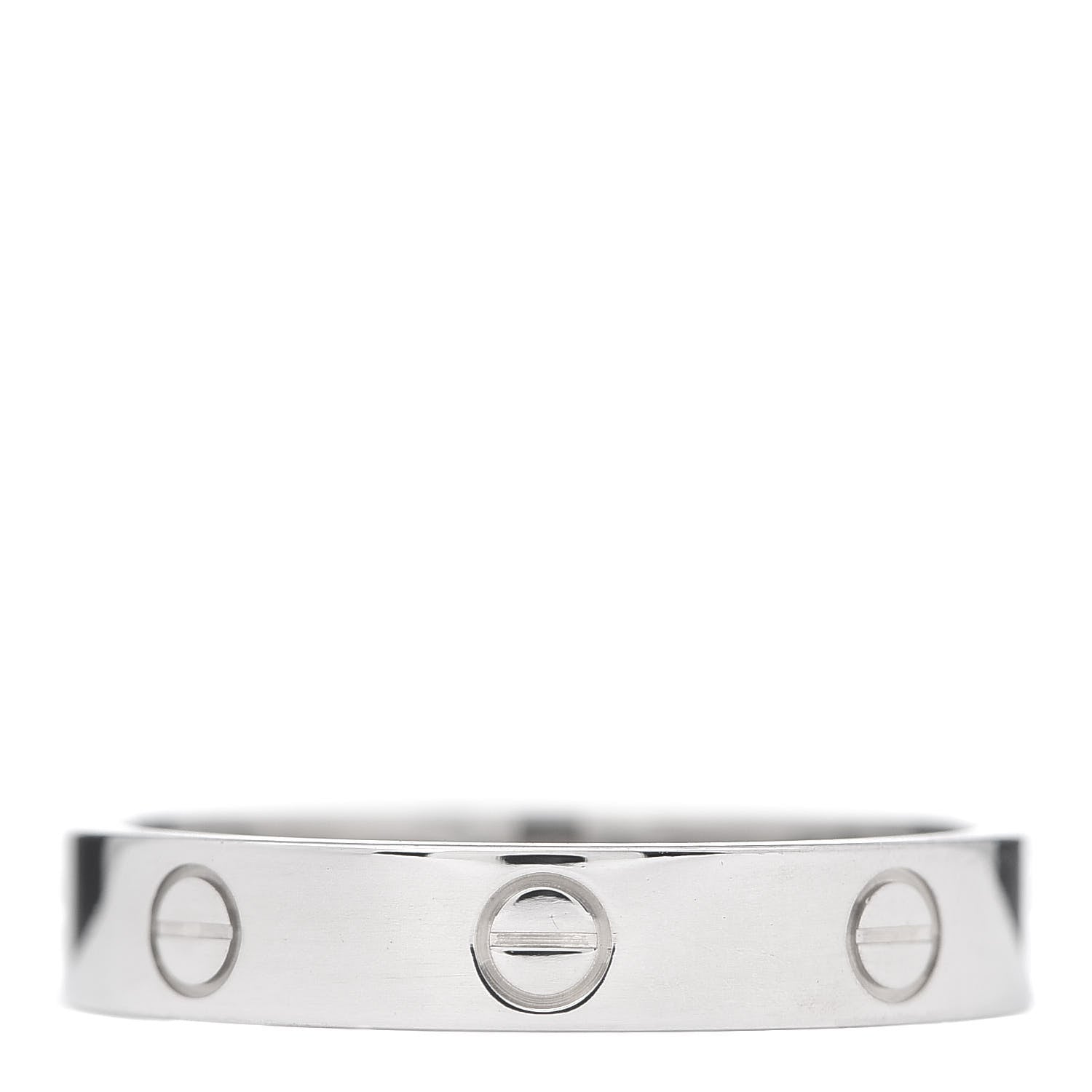 Cartier 18K White Gold 3.5mm LOVE Wedding Band Ring 59 8.75 3 of 4