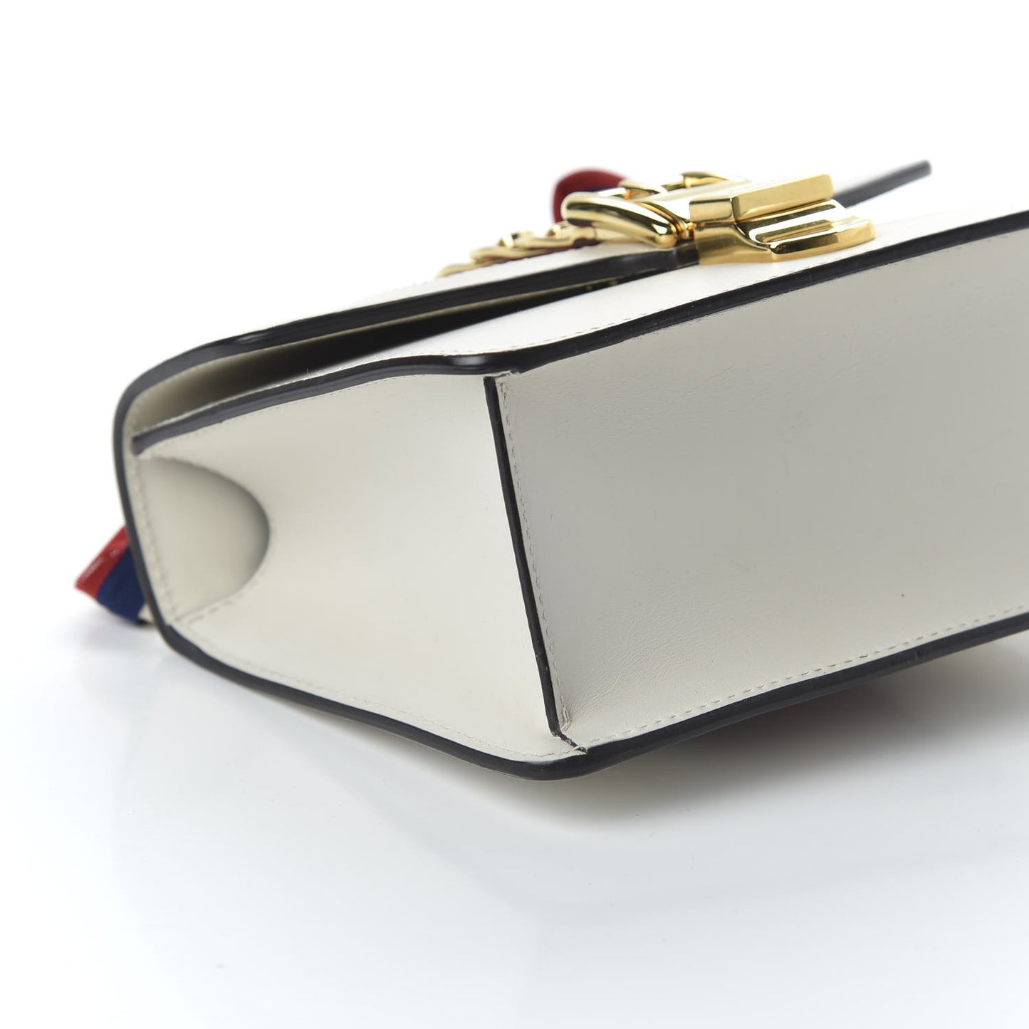 Calfskin Mini Sylvie Chain Shoulder Bag White