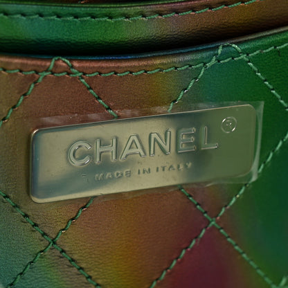Chanel PVC Patent Calfskin Patent Lambskin Vertical Vanity Case Green 6 of 13