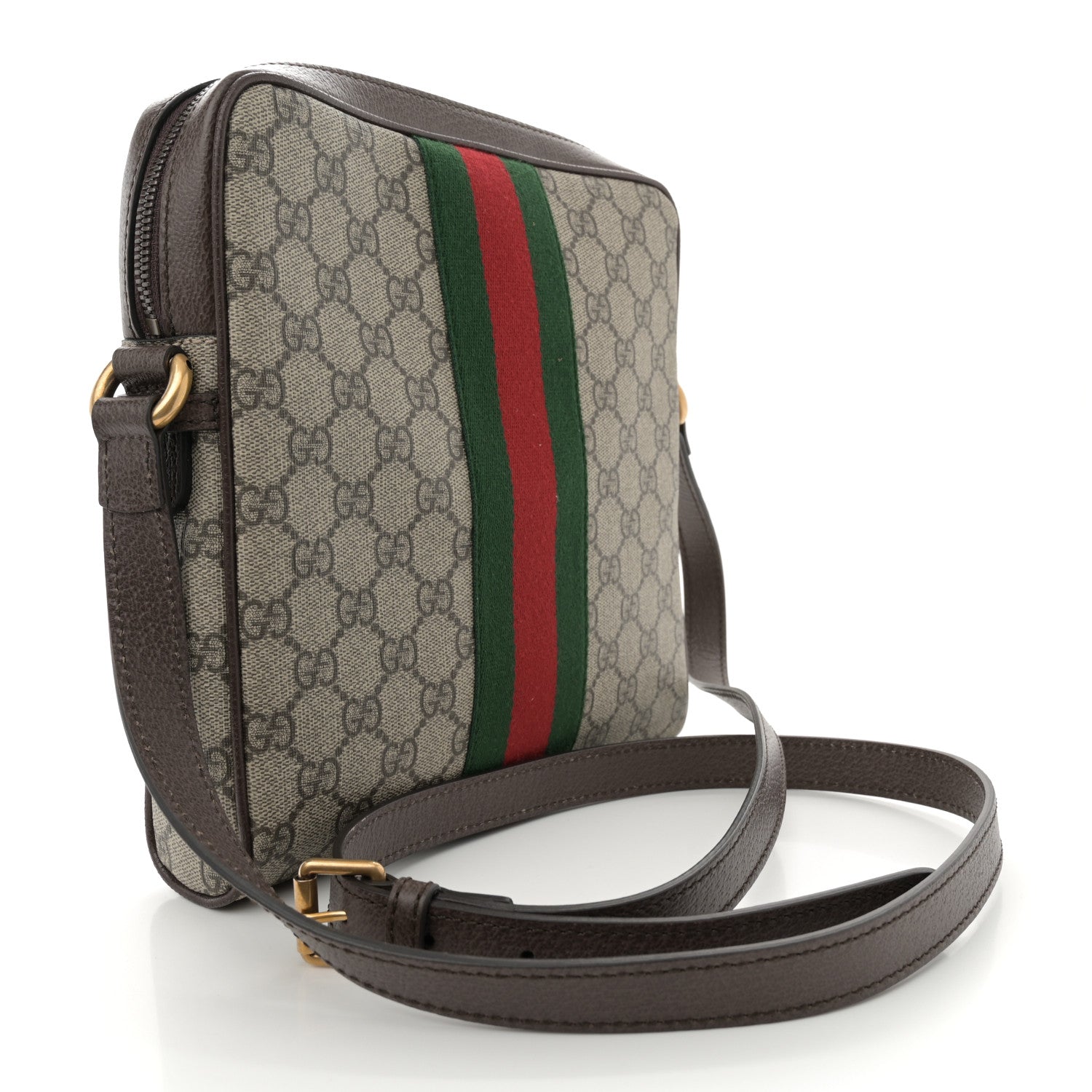 Gucci GG Supreme Monogram Web Small Ophidia Messenger Bag Brown 3 of 10