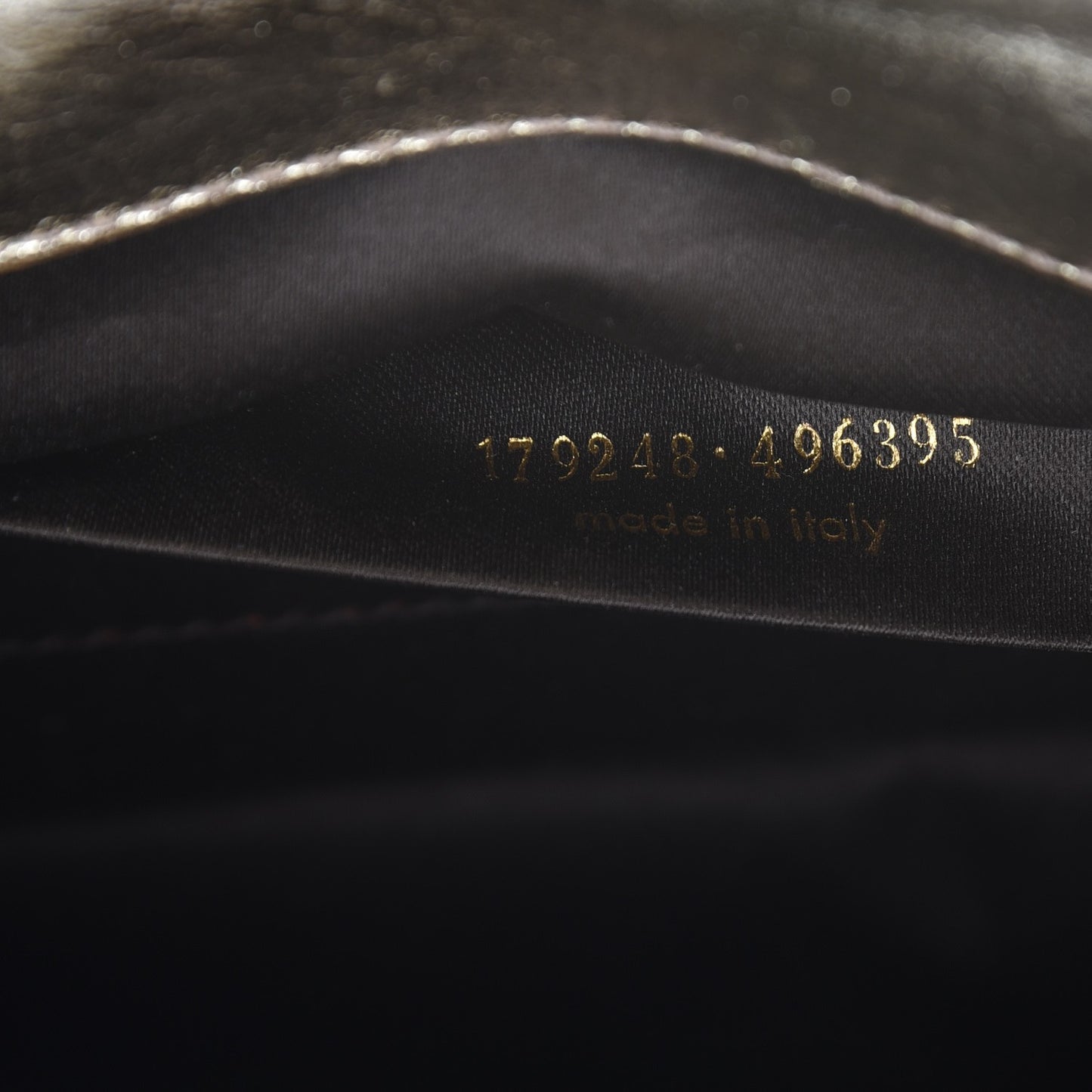 Metallic Textured Calfskin Small Belle De Jour Clutch Light Gold