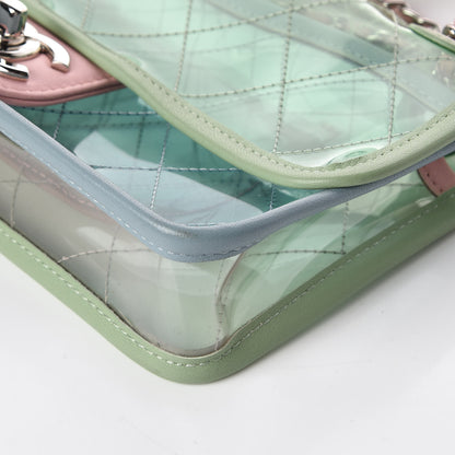 Chanel Lambskin PVC Quilted Mini Coco Splash Flap Blue Green 7 of 15