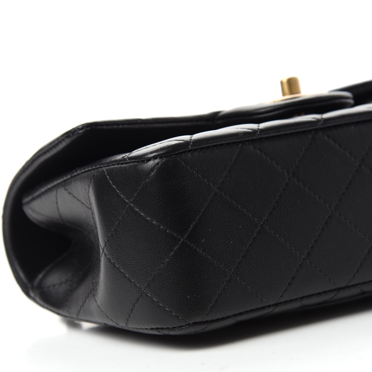 Chanel Lambskin Quilted Mini Top Handle Rectangular Flap Black 6 of 10