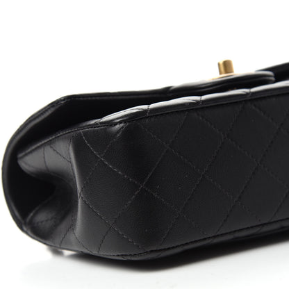Chanel Lambskin Quilted Mini Top Handle Rectangular Flap Black 6 of 10