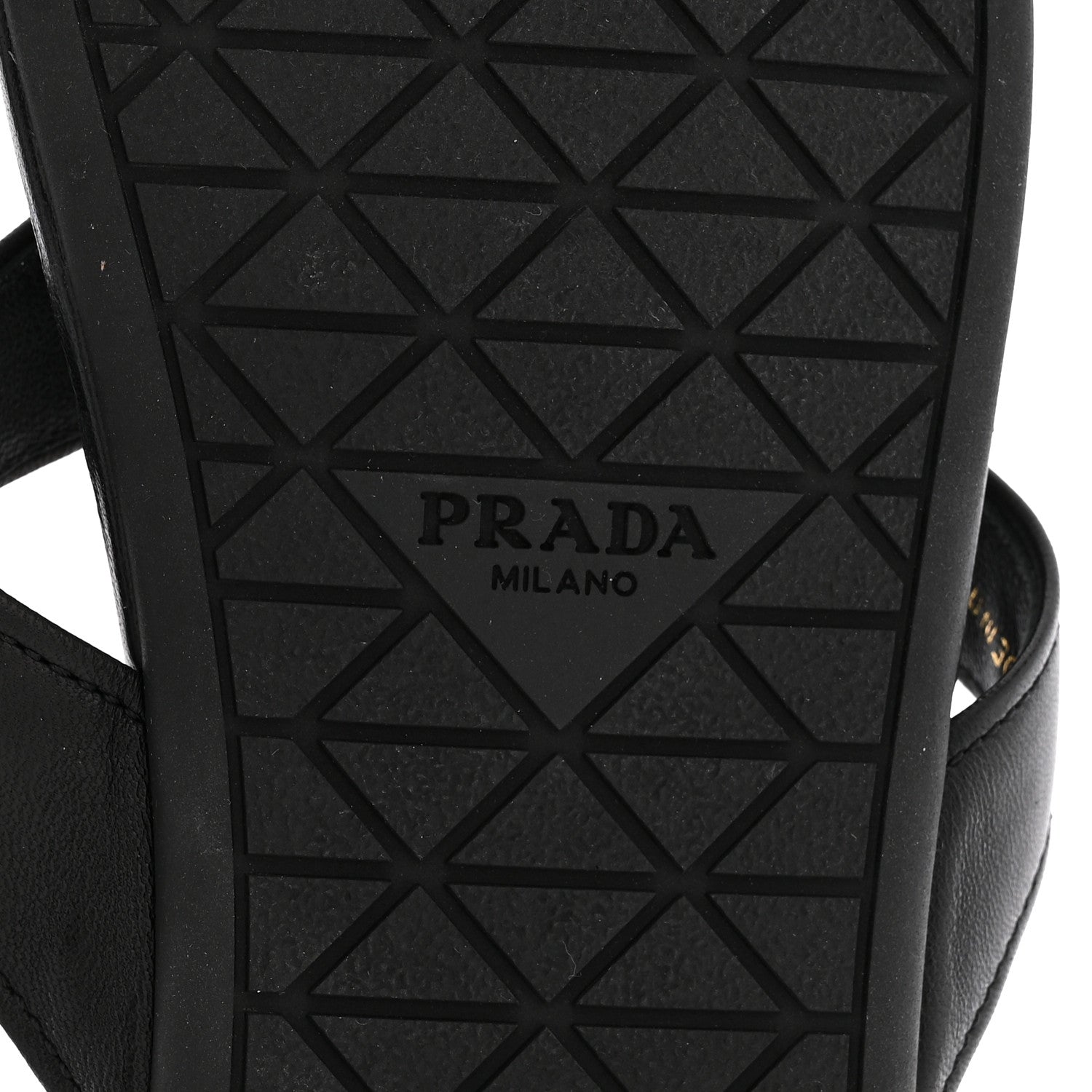 Prada Lambskin Logo Thong Sandals 39 Black 7 of 9