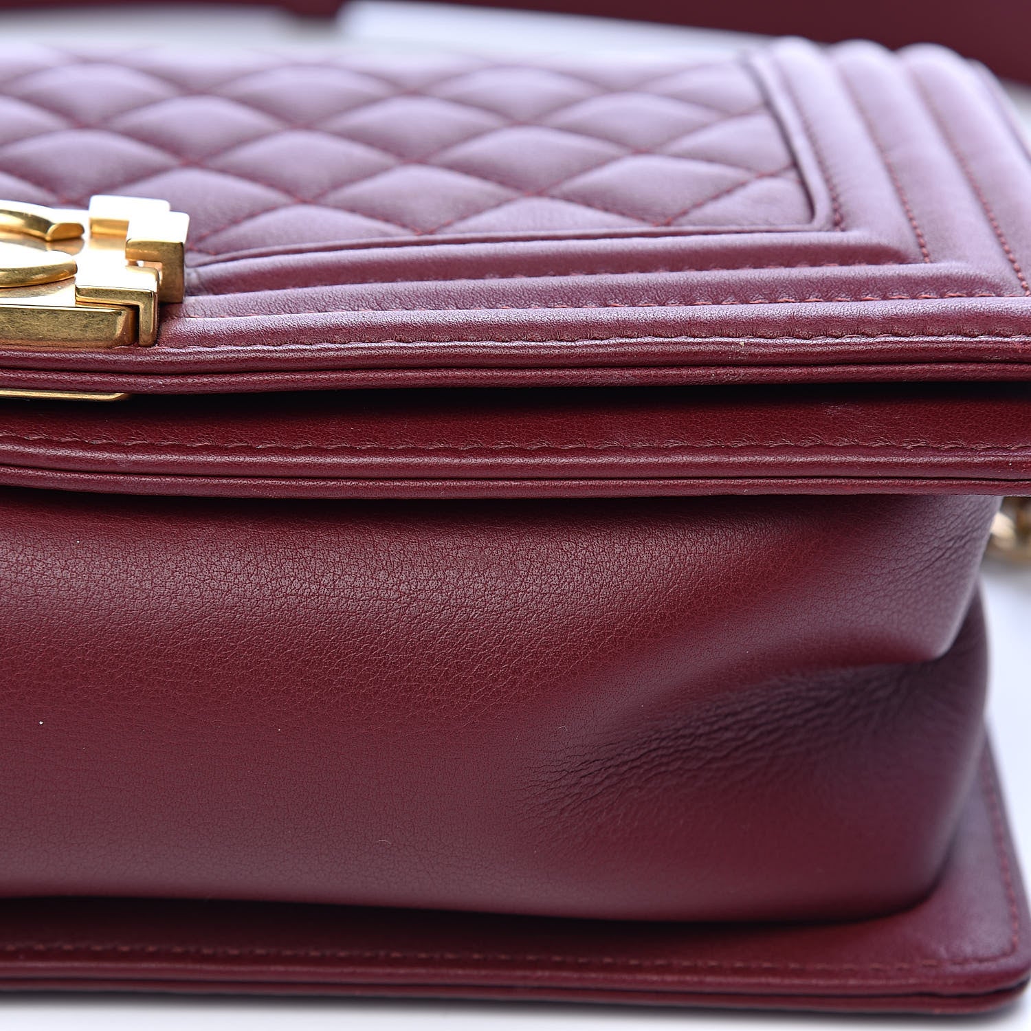 Chanel Calfskin Quilted Medium Boy Flap Burgundy 9 of 19