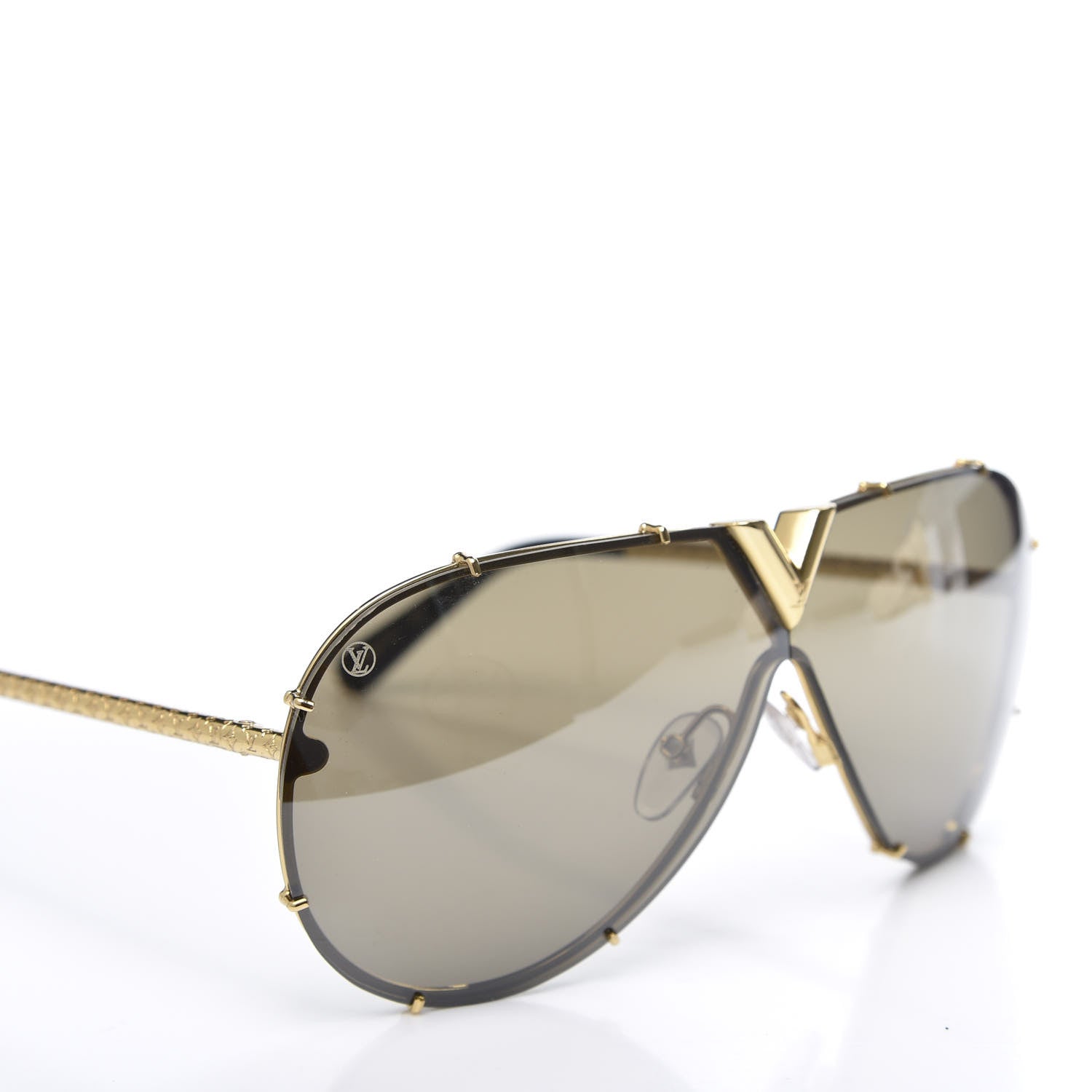 Louis Vuitton Metal LV Drive Sunglasses Z0897W Black Gold 7 of 9