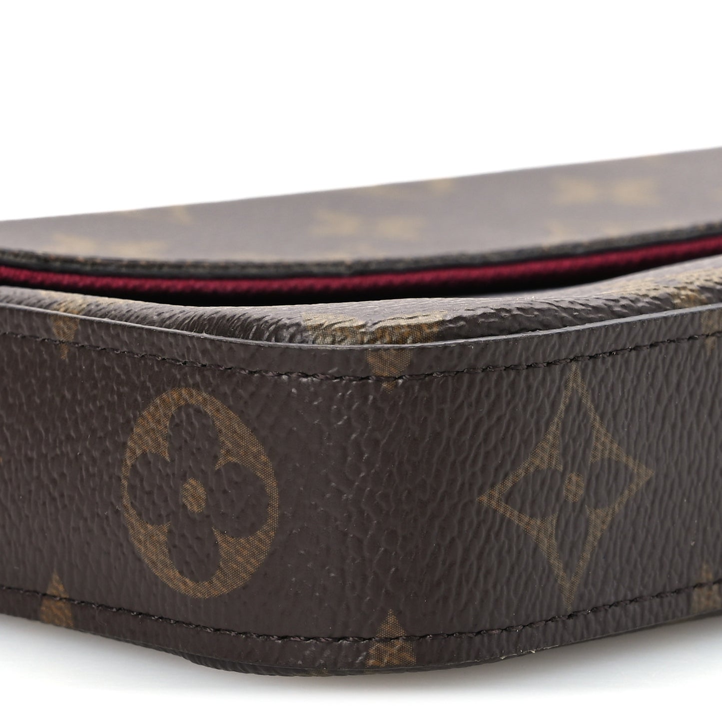 Monogram Pochette Felicie Chain Wallet Fuchsia