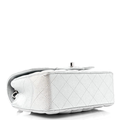 Chanel Metallic Lambskin Quilted Mini Rectangular Flap Silver 4 of 9