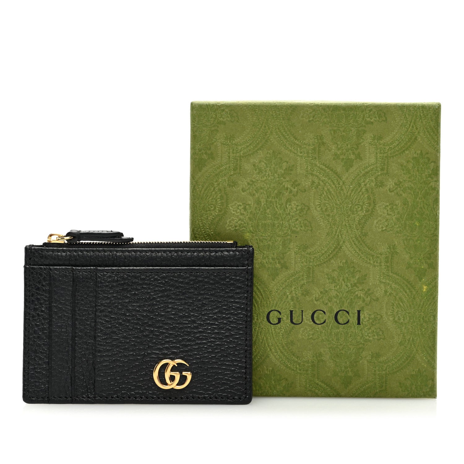 Gucci Dollar Calfskin GG Marmont Coin Case Card Holder Black 7 of 7