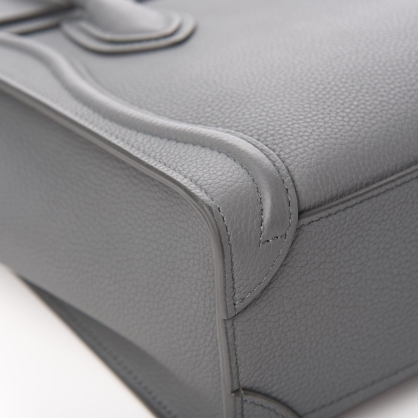 Drummed Calfskin Nano Luggage Kohl