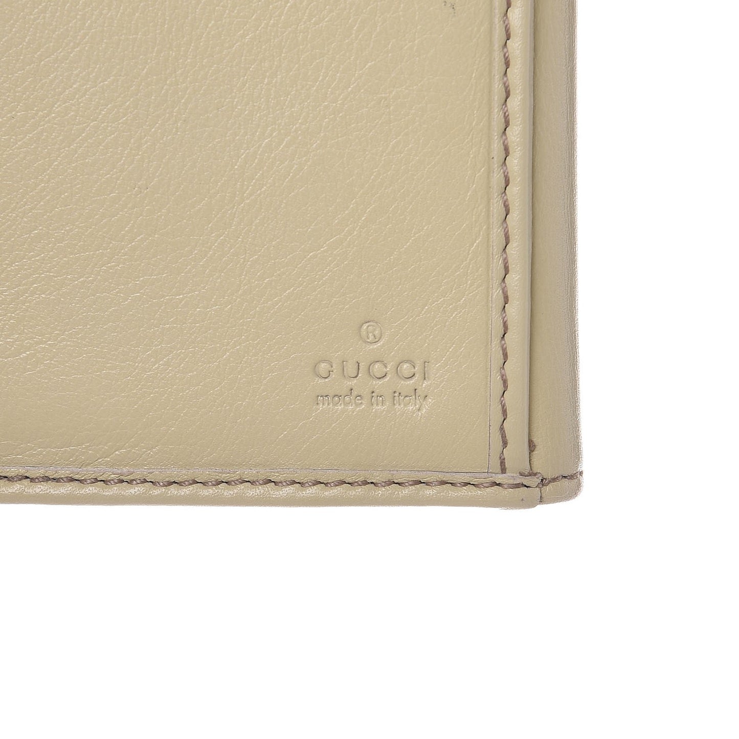 Calfskin Suede Britt Continental Flap Wallet Ivory