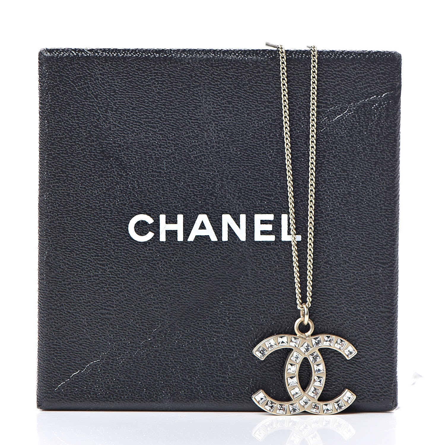 Chanel Baguette Crystal CC Necklace Gold 6 of 6