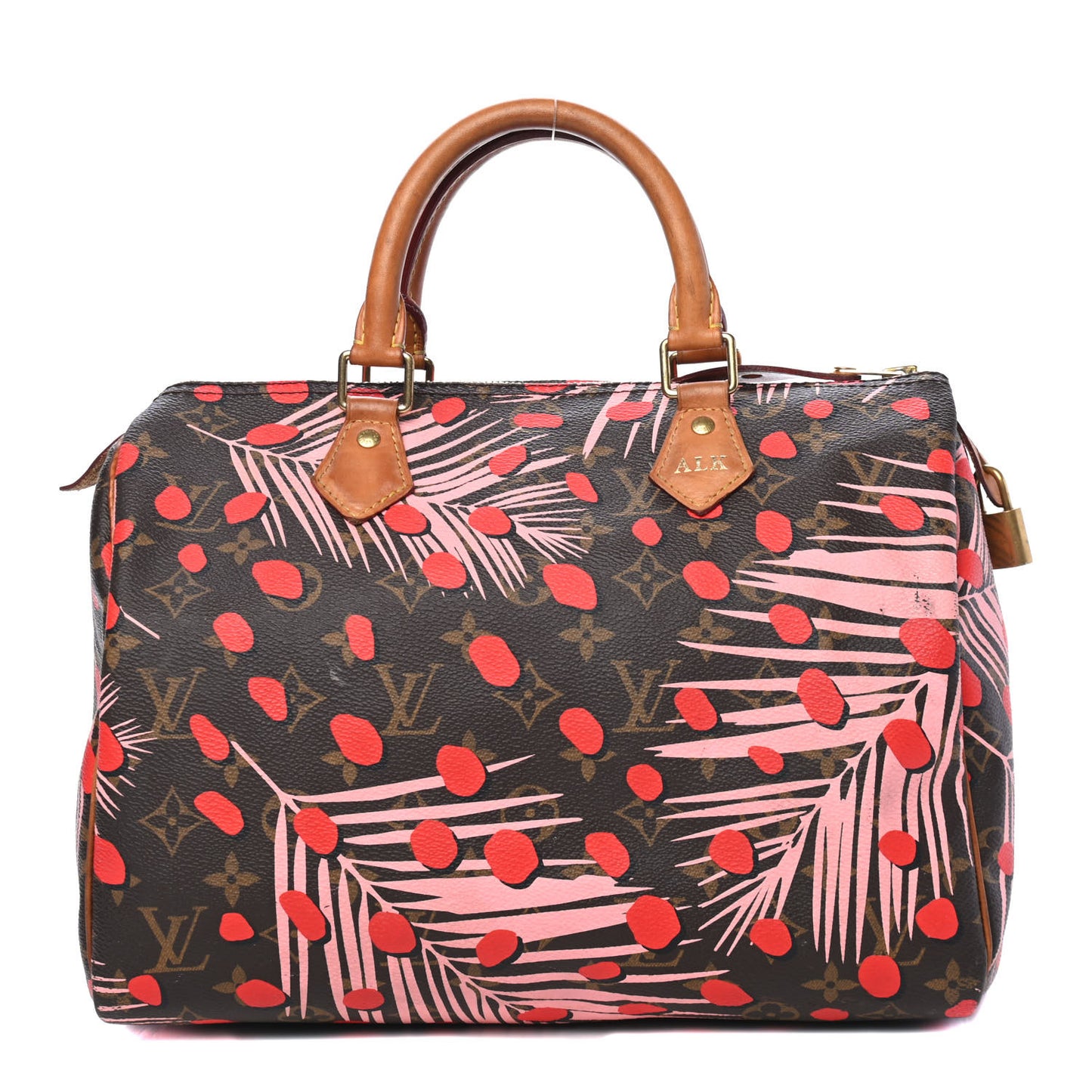 Monogram Jungle Dots Speedy 30 Sugar Pink Poppy