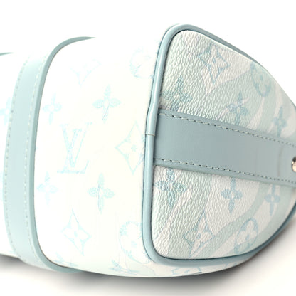 Louis Vuitton Monogram Aquagarden Keepall Bandouliere 25 Crystal Blue 9 of 11