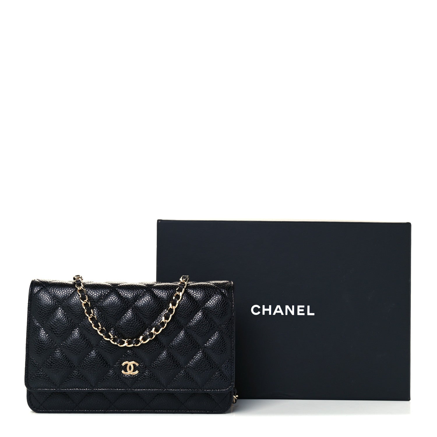Chanel Caviar Quilted Wallet On Chain WOC Black 13 of 13