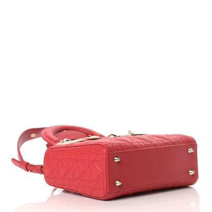 Christian Dior Lambskin Cannage Dioramour Small My ABCDior Lady Dior Spicy Red 4 of 11