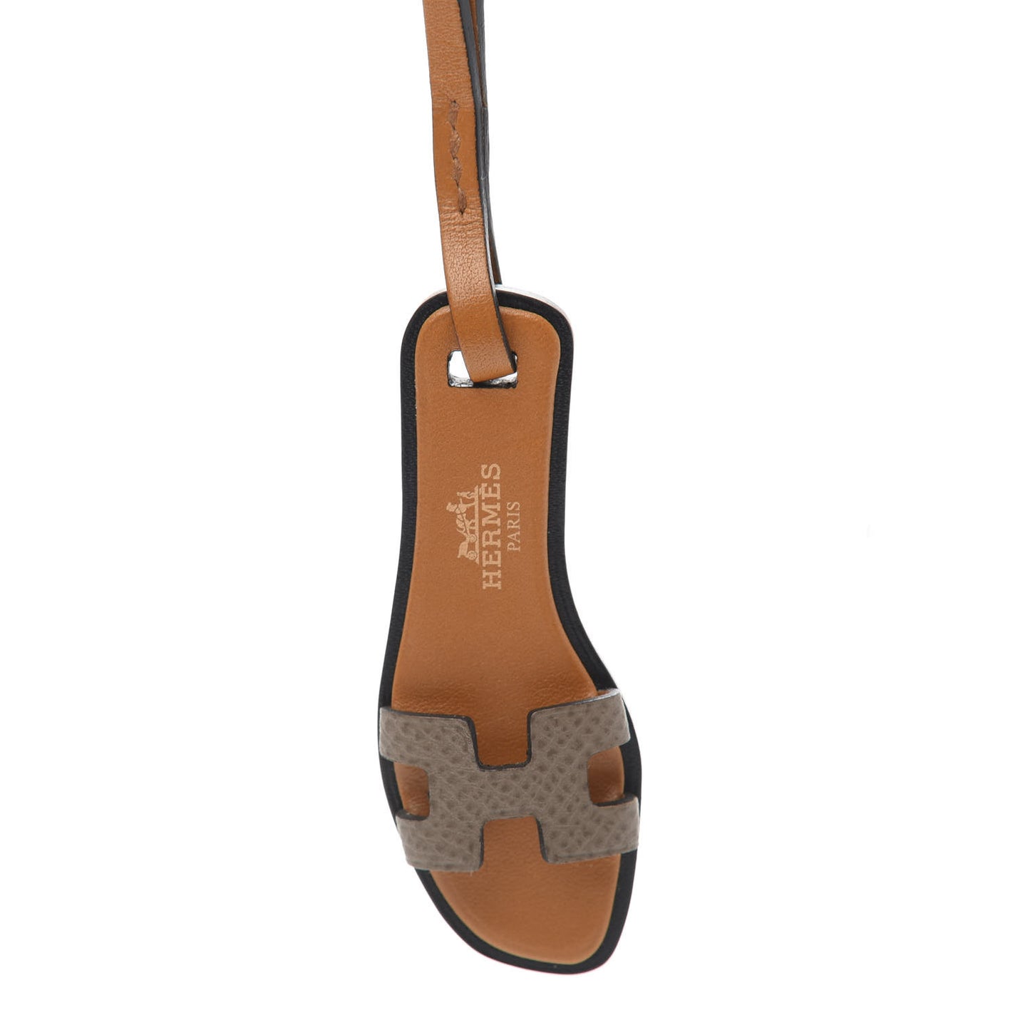 Epsom Butler Calfskin Hunter Oran Nano Bag Charm Etoupe