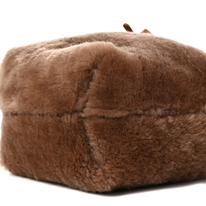 Mansur Gavriel Shearling Mini Bucket Bag Camel 9 of 9