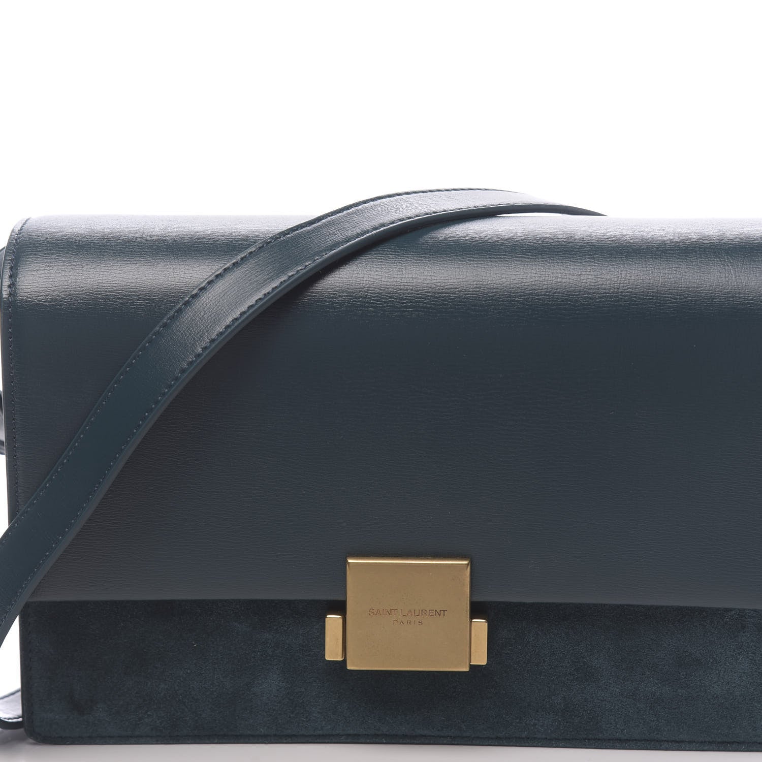 Saint Laurent Smooth Calfskin Suede Medium Bellechasse Dark Green 10 of 10