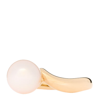 Mikimoto 18K Yellow Gold Akoya Pearl 8mm Wave Ring 49 4.75 3 of 5