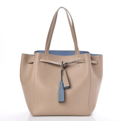 Celine Smooth Calfskin Small Tassel Cabas Phantom Beige 1 of 7