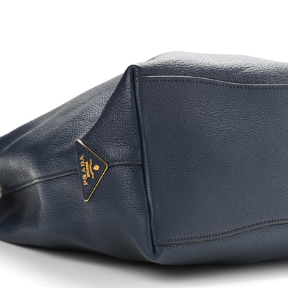 Prada Vitello Phenix Embossed Logo Hobo Baltico 9 of 10