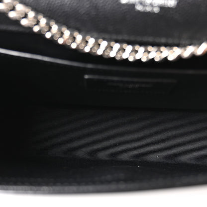 Saint Laurent Grain De Poudre Medium Classic Monogram Kate Satchel Black 4 of 9