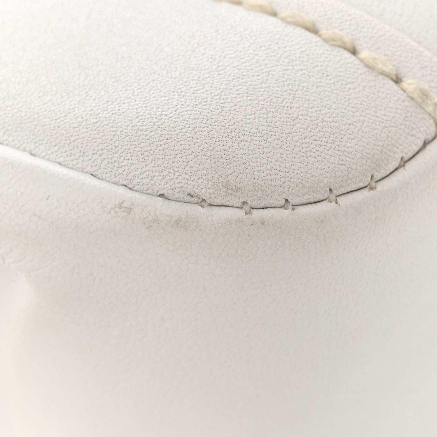 Calfskin Quilted Wild Stitch Large Flap White