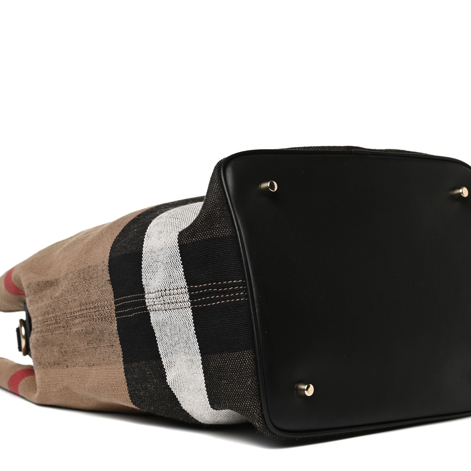 Burberry Canvas Mega Check Medium Ashby Hobo Black 12 of 16