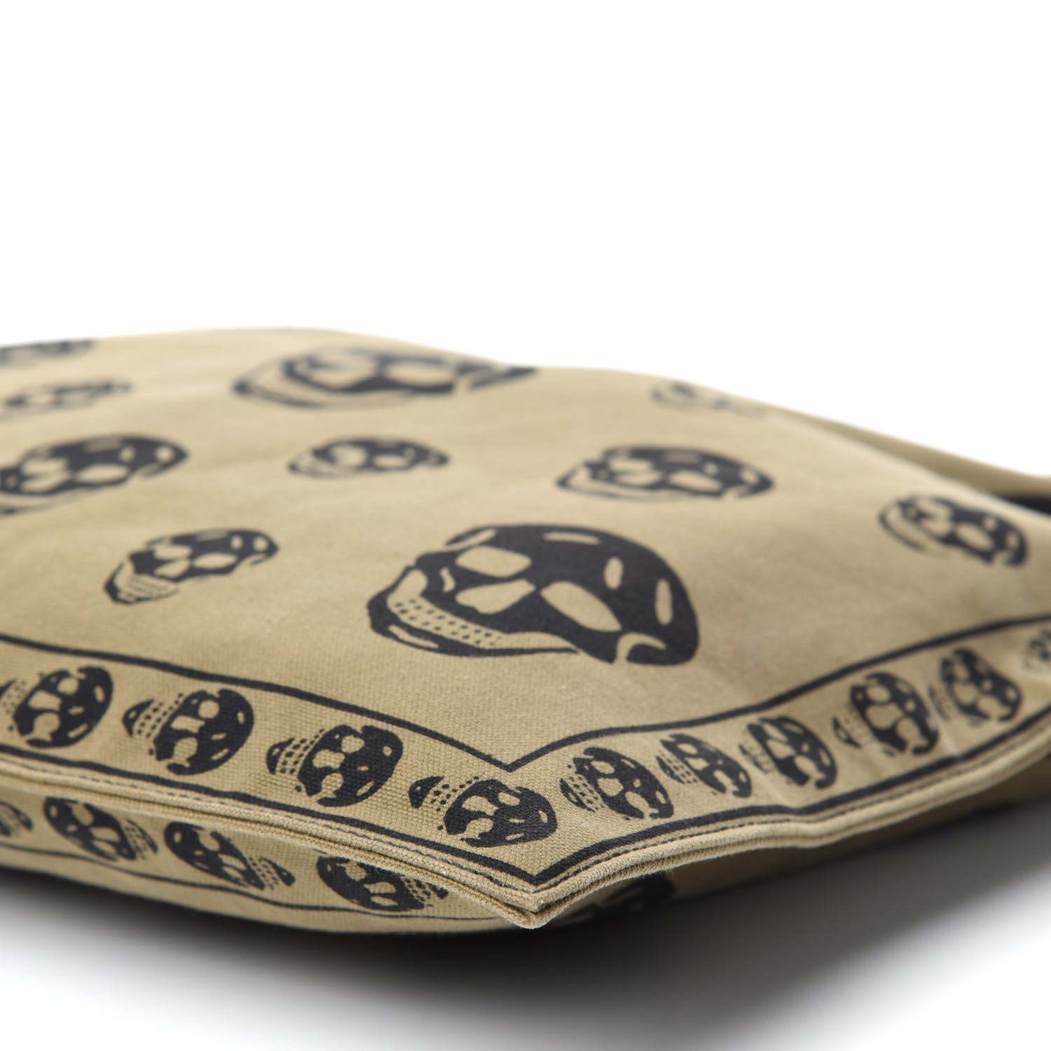 Alexander McQueen Canvas Skull Print Shopper Green Black 7 of 10