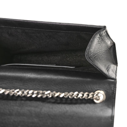 Saint Laurent Calfskin Heart Studded Monogram Chain Wallet Black 5 of 8